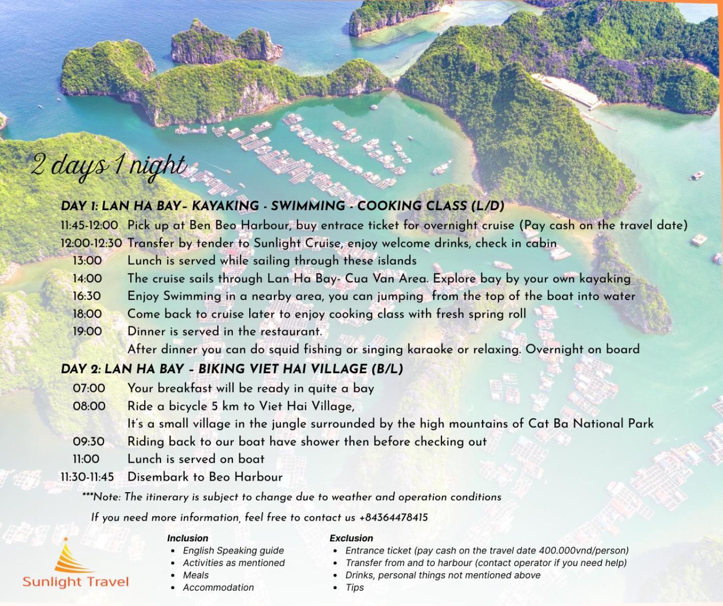 Sunlight Boutique Cruise - Cat Ba Island Hotel Ha Long Exterior foto